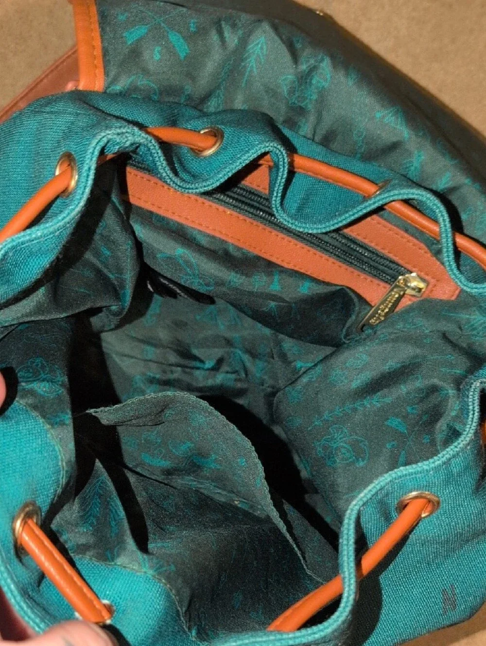 Loungefly Disney Green and Brown Peter Pan Patch Backpack